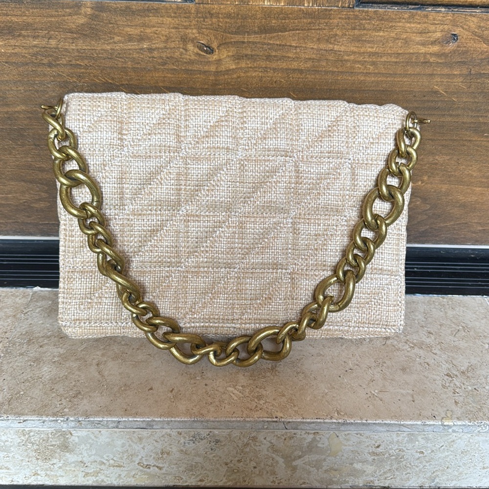 Elegant Tan Quilted Zara Women's Bag